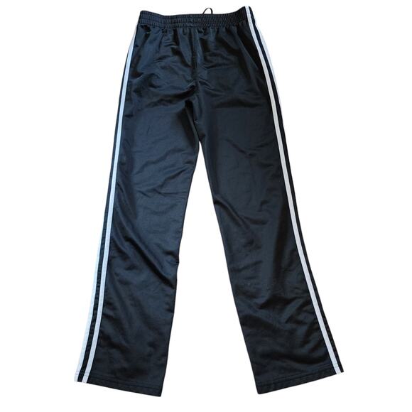 Adidas Boys Athletic Pants Size L 14/16 Gray White Striped Straight Leg Pockets - Picture 8 of 11